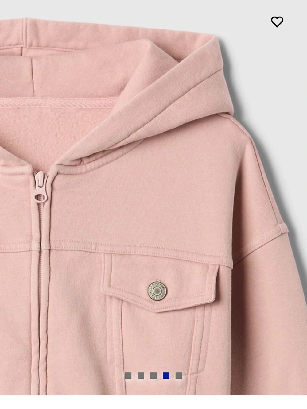 Gap kids VintageSoft crop zip hoodie. Size XL (12)